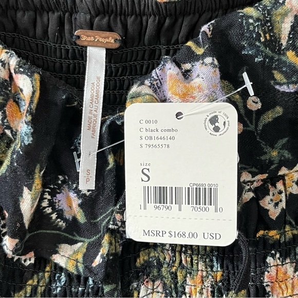 Free People NWT Small OASIS FLORAL PRINTED MAXI DRESS - BLACK COMBO - Picture 13 of 16